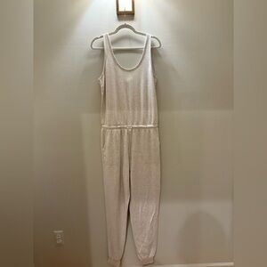 Athleta cream medium tall super comfy lounge jumpsuit (with pockets 💥)